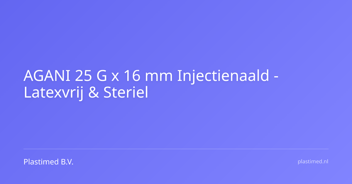Injectienaald AGANI 25 G x 16 mm oranje