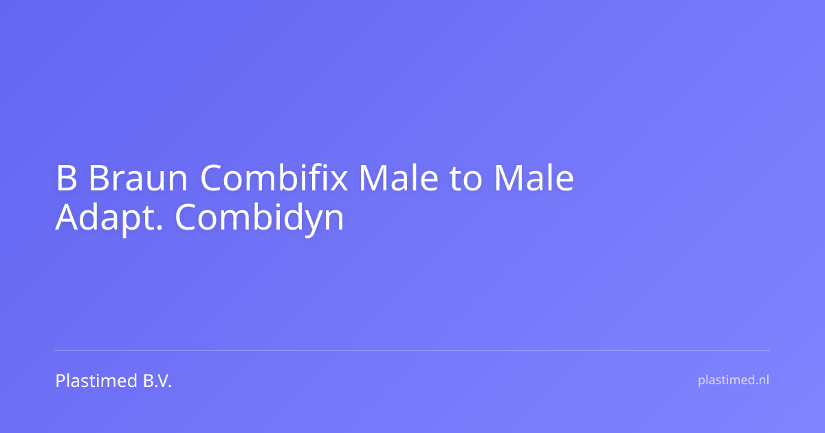 B Braun Combifix Male to Male Adapt. Combidyn