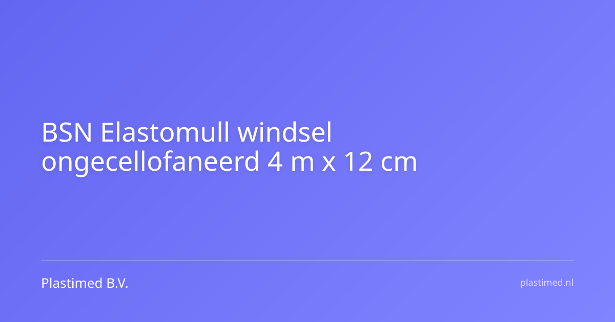 BSN Elastomull windsel ongecellofaneerd 4 m x 12 cm