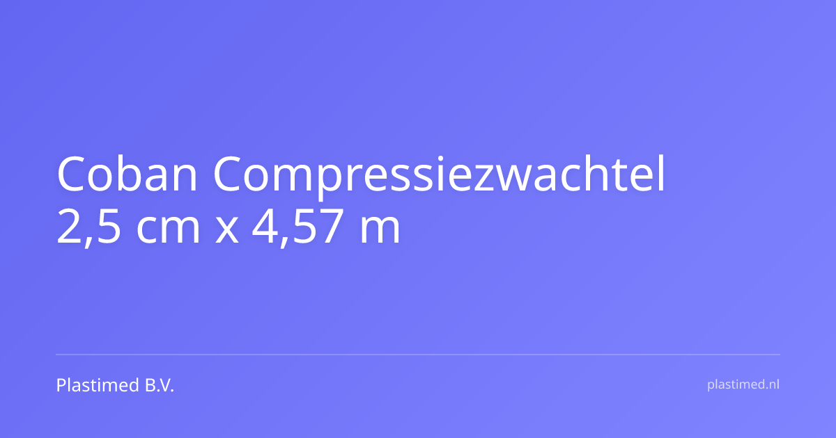 Coban compressiezwachtel huidskleur 2,5 cm x 4,57 meter