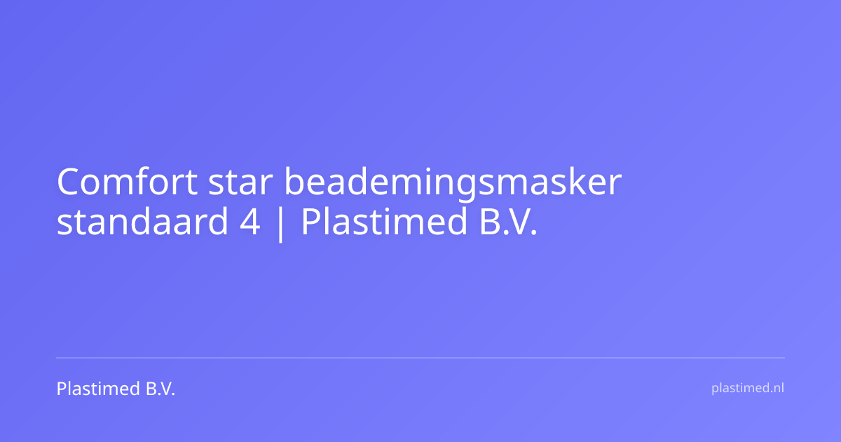Comfort star beademingsmasker standaard 4