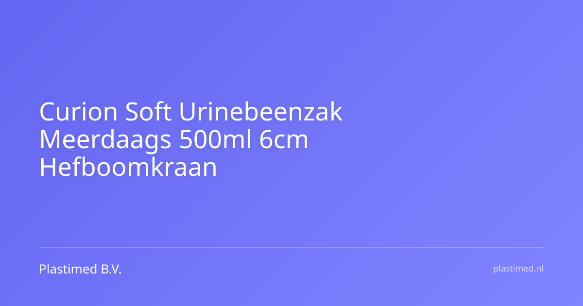 Curion Soft Urinebeenzak Meerdaags 500ml 6cm Hefboomkraan