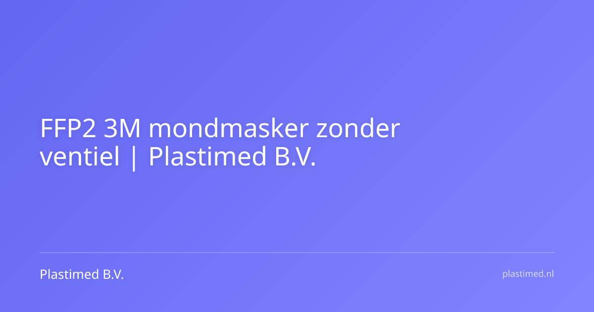 FFP2 3M mondmasker zonder ventiel