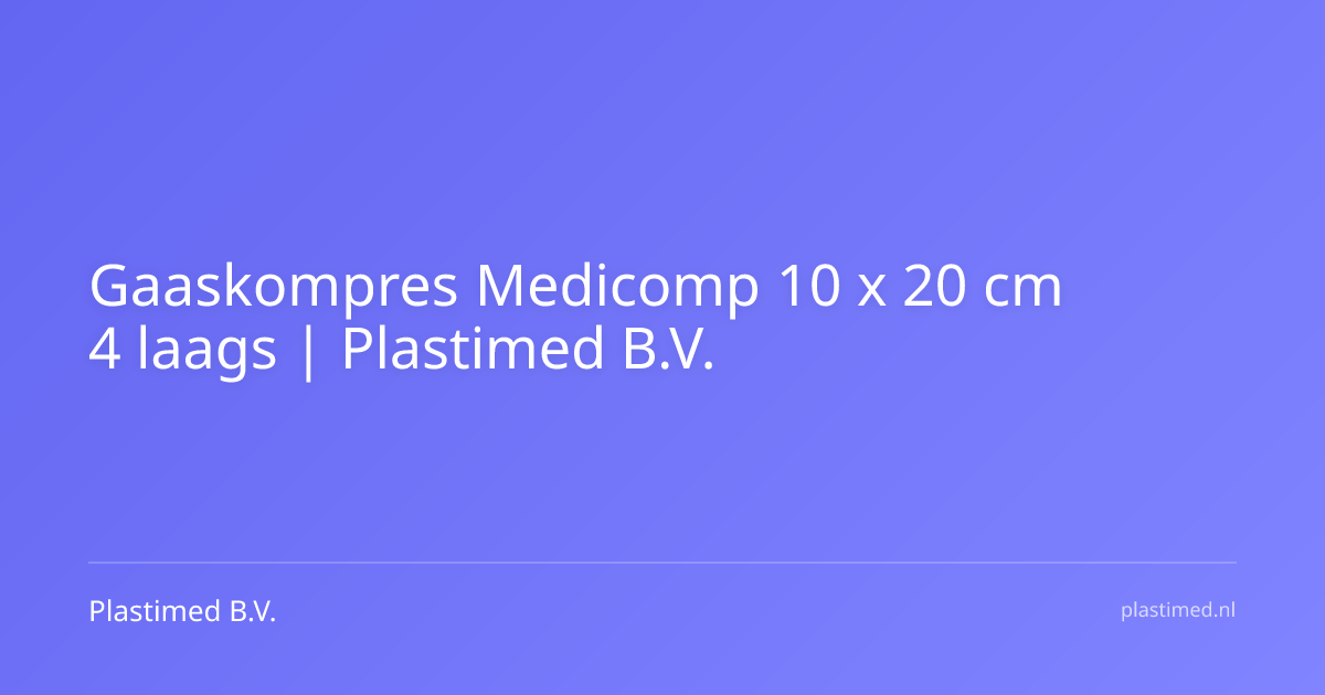 Gaaskompres Medicomp 10 x 20 cm 4 laags