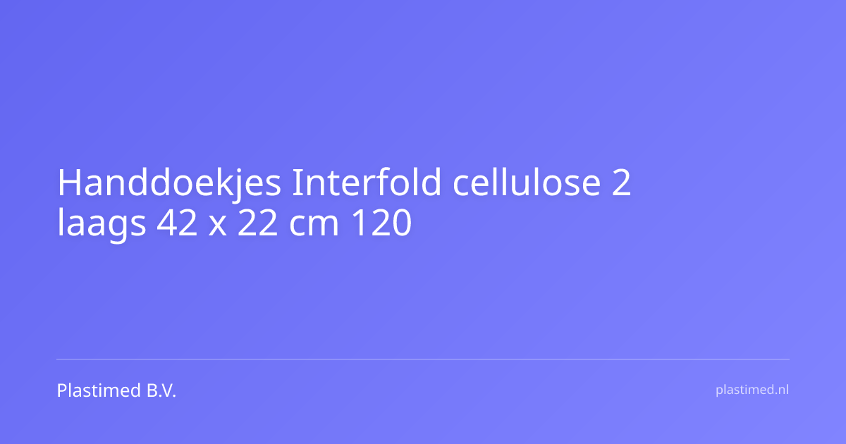 Handdoekjes Interfold cellulose 2 laags 42 x 22 cm 120 doekjes