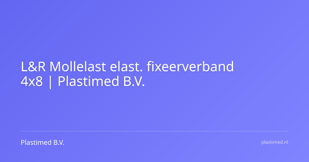 L&R Mollelast elast. fixeerverband 4x8