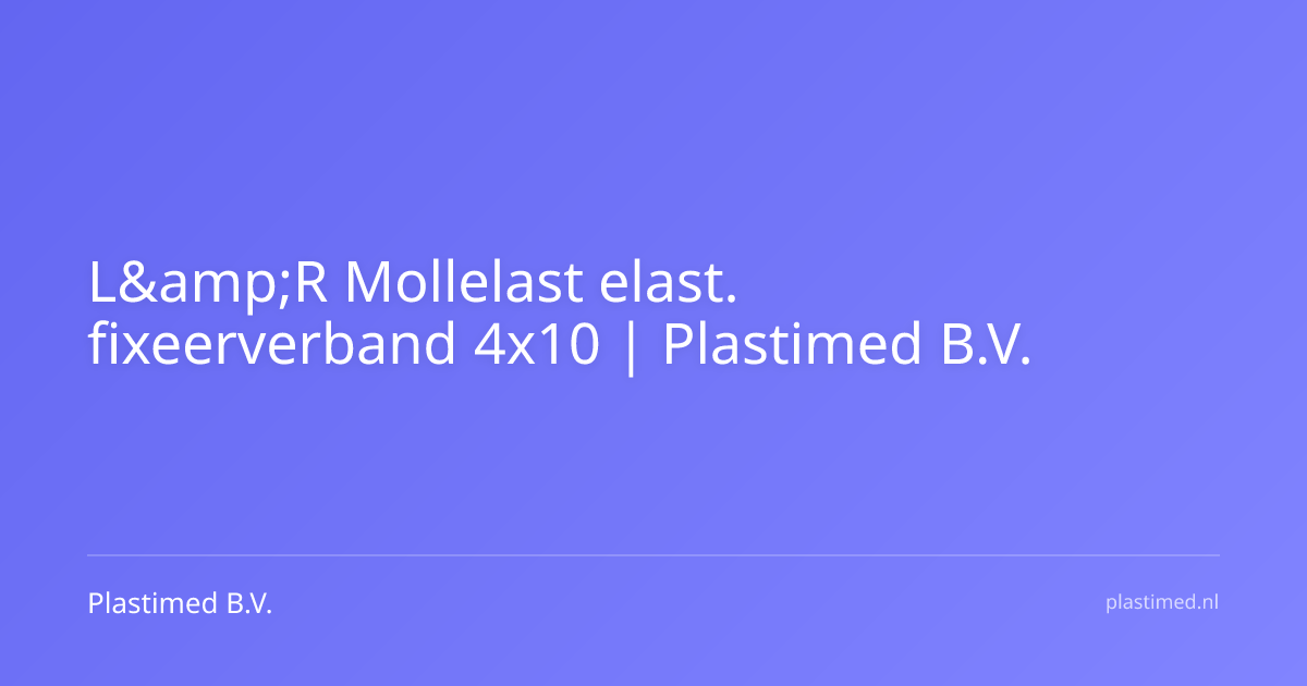 L&R Mollelast elast. fixeerverband 4x10