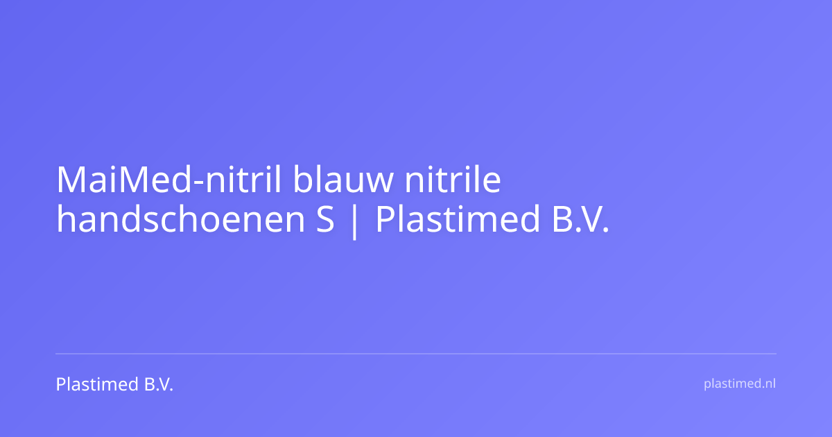 MaiMed-nitril blauw nitrile handschoenen S