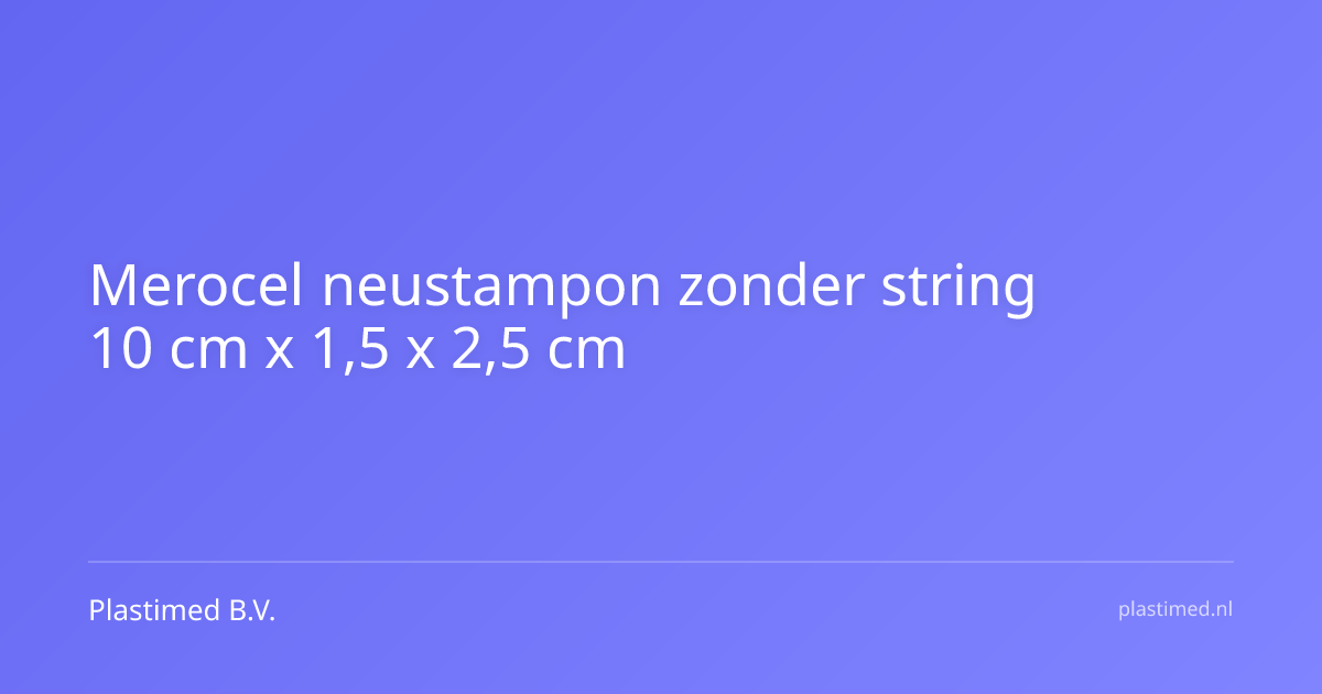 Merocel neustampon zonder string 10 cm x 1,5 x 2,5 cm