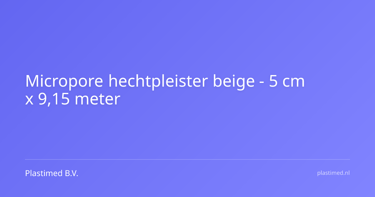 Micropore hechtpleister beige - 5 cm x 9,15 meter