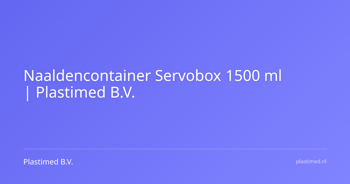 Naaldencontainer Servobox 1500 ml