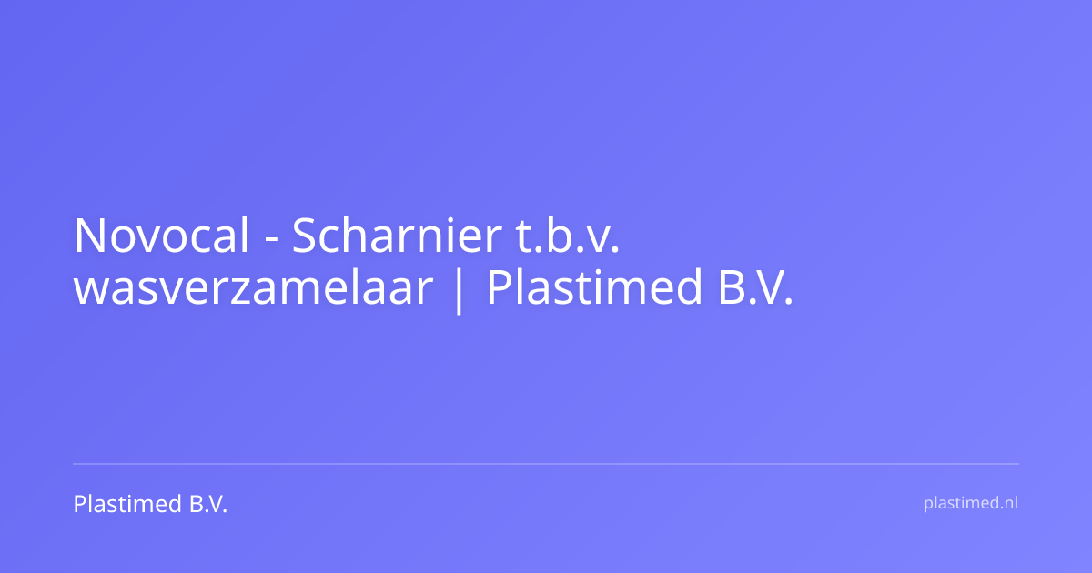 Novocal - Scharnier t.b.v. wasverzamelaar