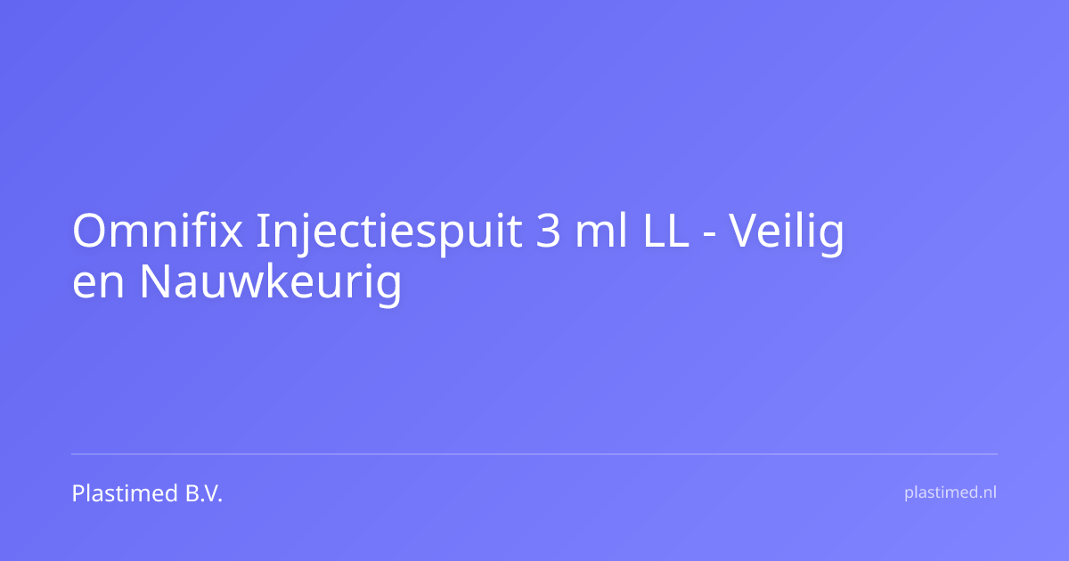 Omnifix injectiespuit 3 ml LL