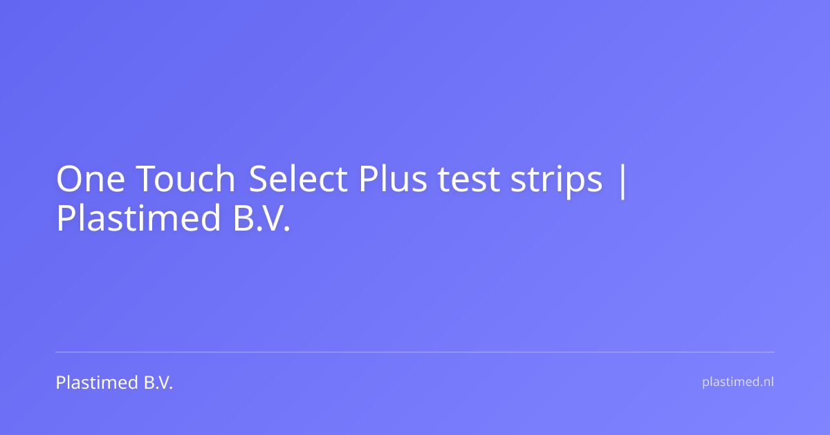 One Touch Select Plus test strips