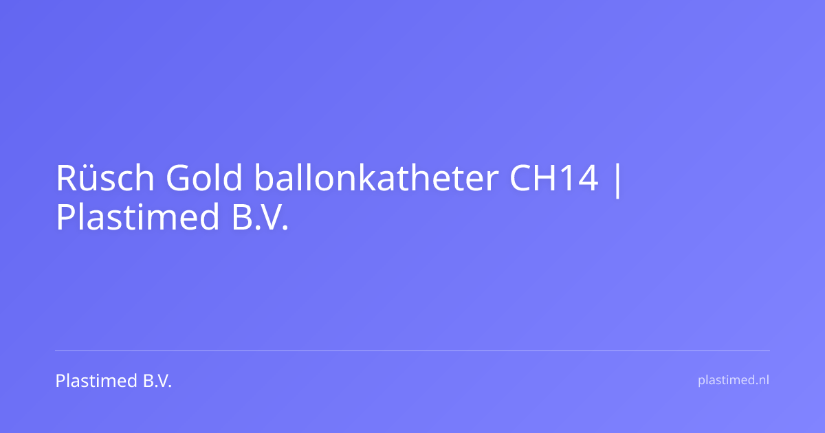 Rüsch Gold ballonkatheter CH14