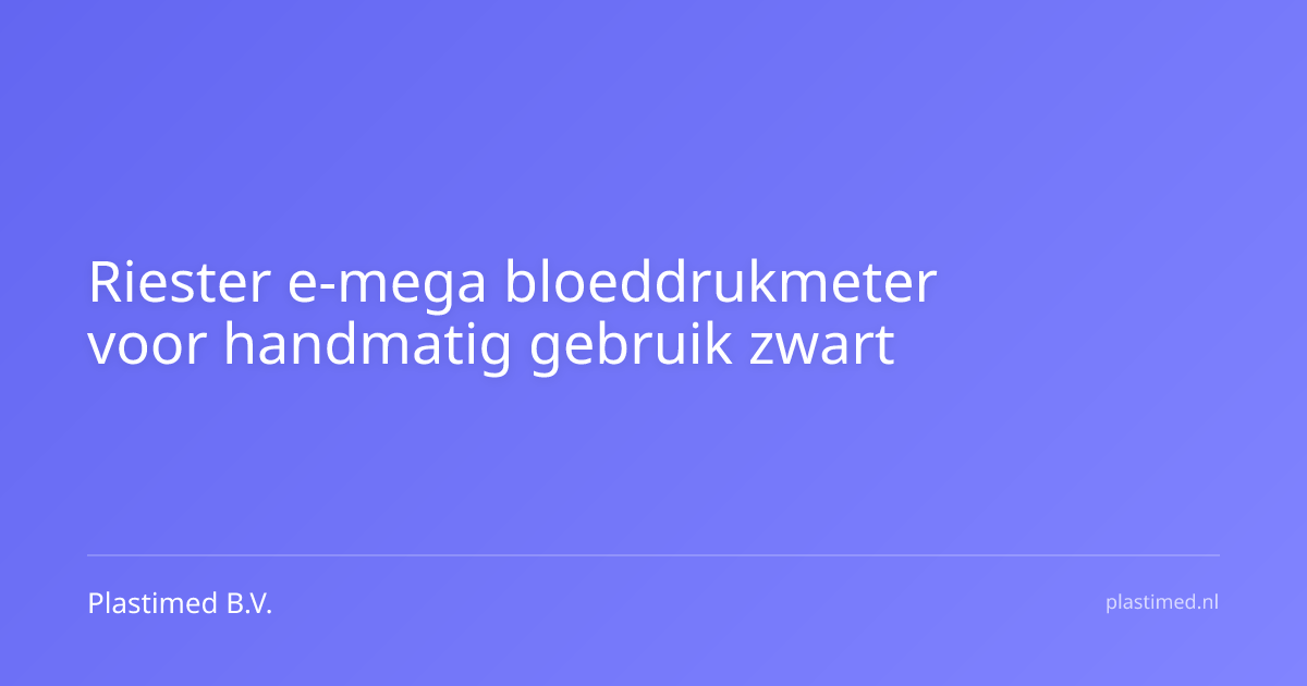 Riester e-mega bloeddrukmeter voor handmatig gebruik zwart