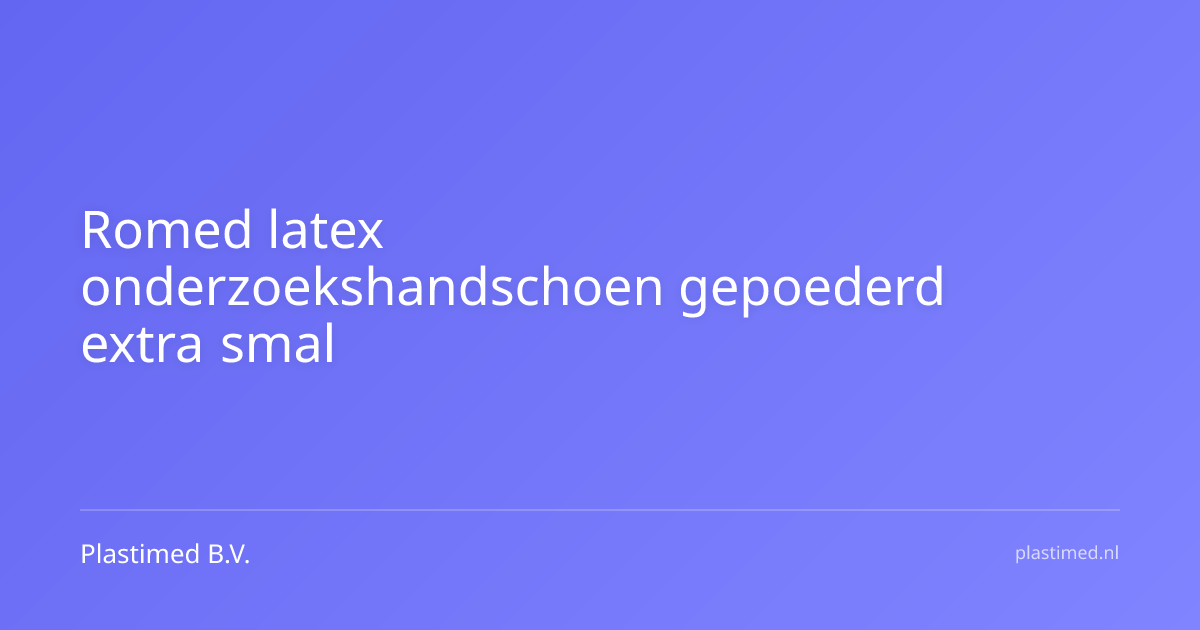 Romed latex onderzoekshandschoen gepoederd extra smal