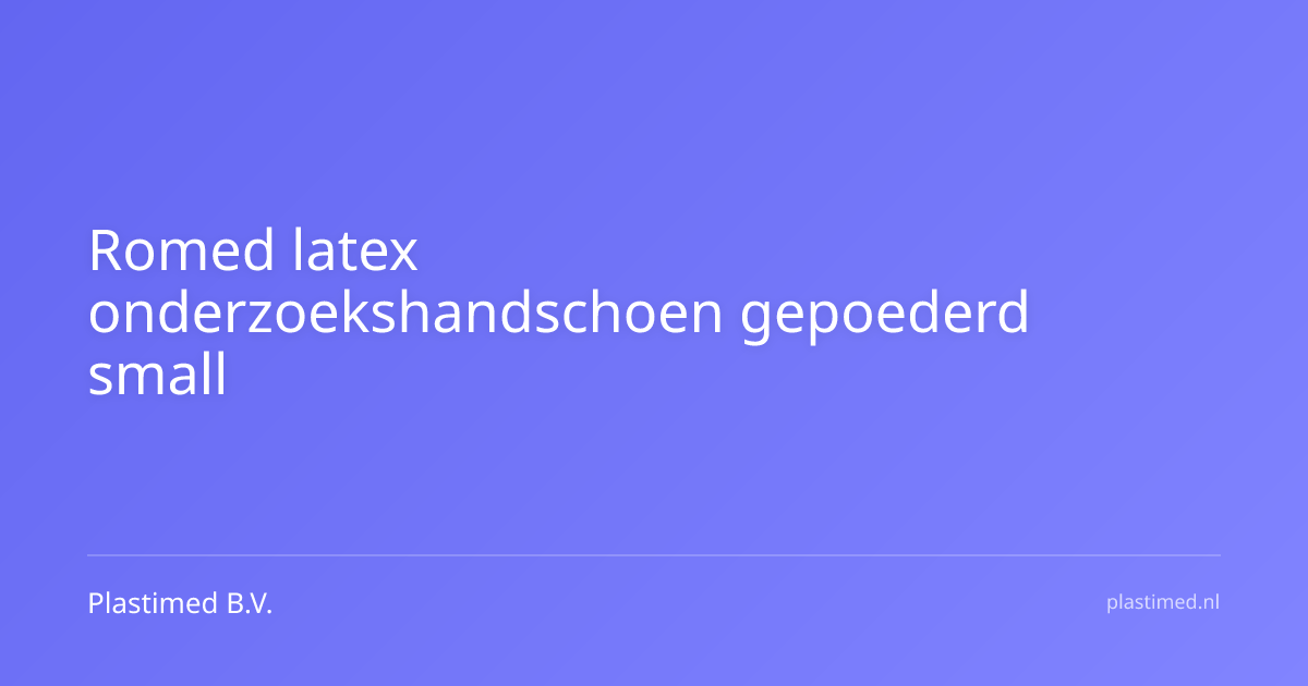 Romed latex onderzoekshandschoen gepoederd small