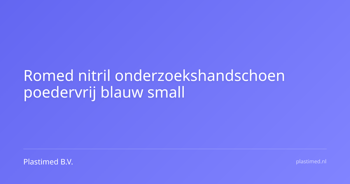 Romed nitril onderzoekshandschoen poedervrij blauw small