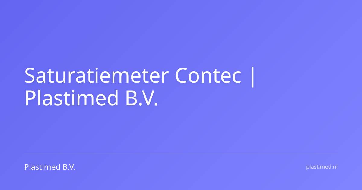 Saturatiemeter Contec