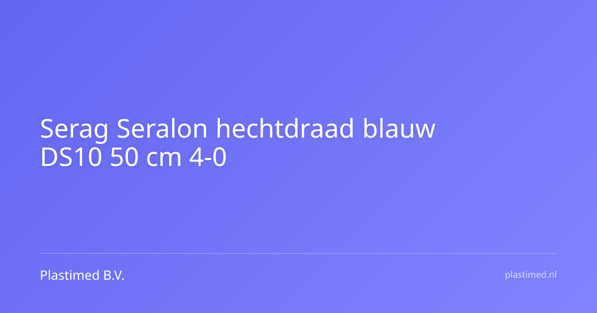 Serag Seralon hechtdraad blauw DS10 50 cm 4-0