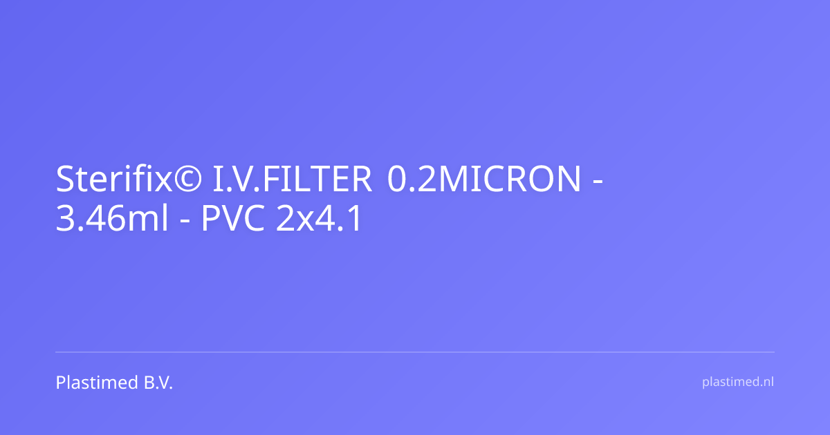 Sterifix© I.V.FILTER 0.2MICRON - 3.46ml - PVC 2x4.1