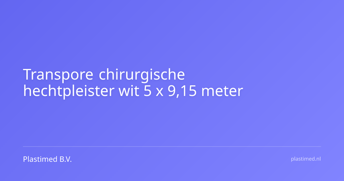 Transpore chirurgische hechtpleister wit 5 x 9,15 meter