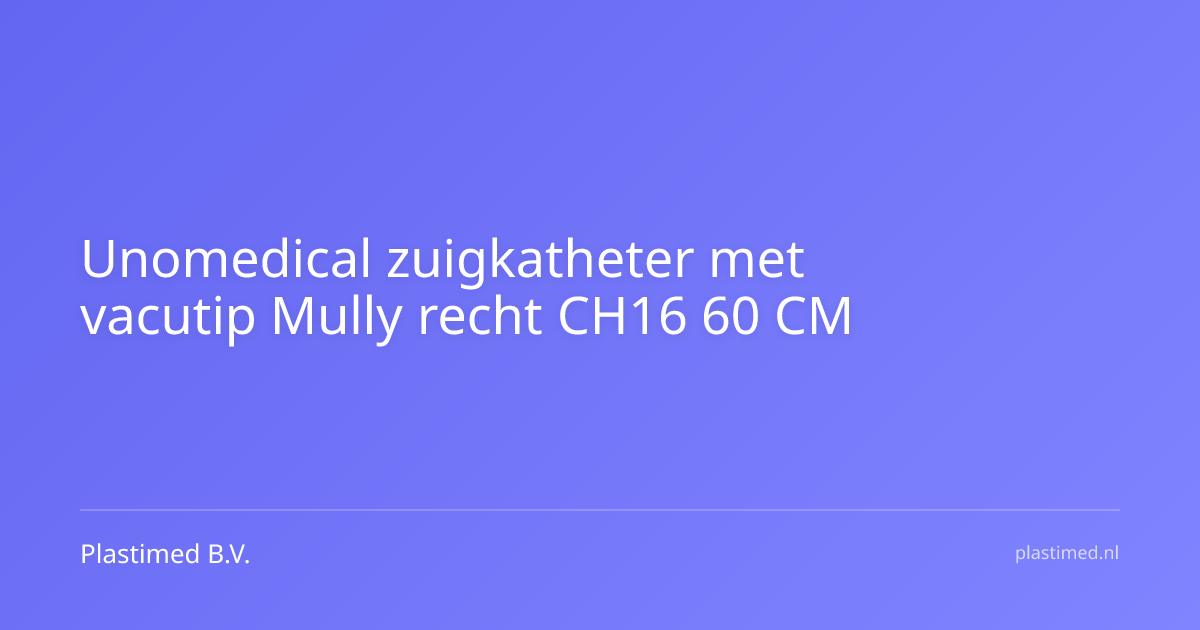 Unomedical zuigkatheter met vacutip Mully recht CH16 60 CM oranje