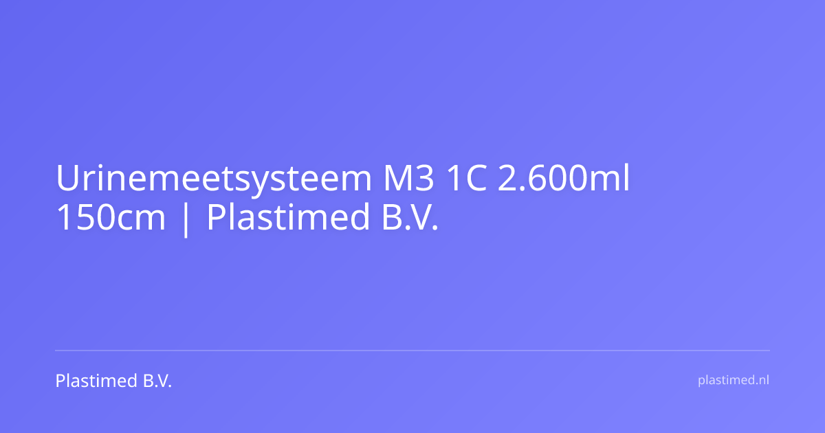 Urinemeetsysteem M3 1C 2.600ml 150cm