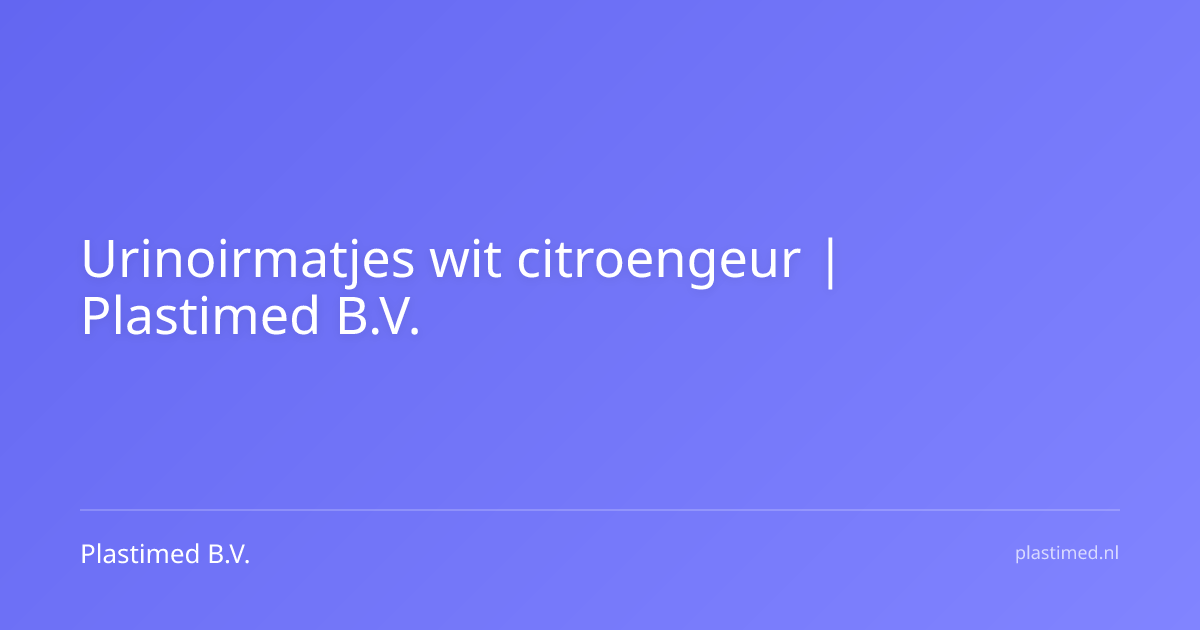 Urinoirmatjes wit citroengeur