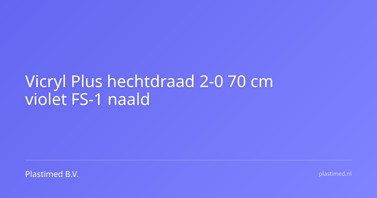 Vicryl Plus hechtdraad 2-0 70 cm violet FS-1 naald
