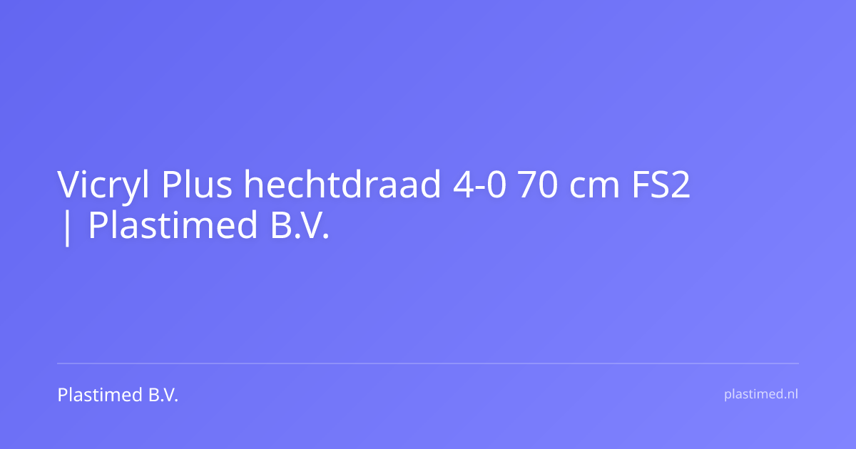 Vicryl Plus hechtdraad 4-0 70 cm FS2
