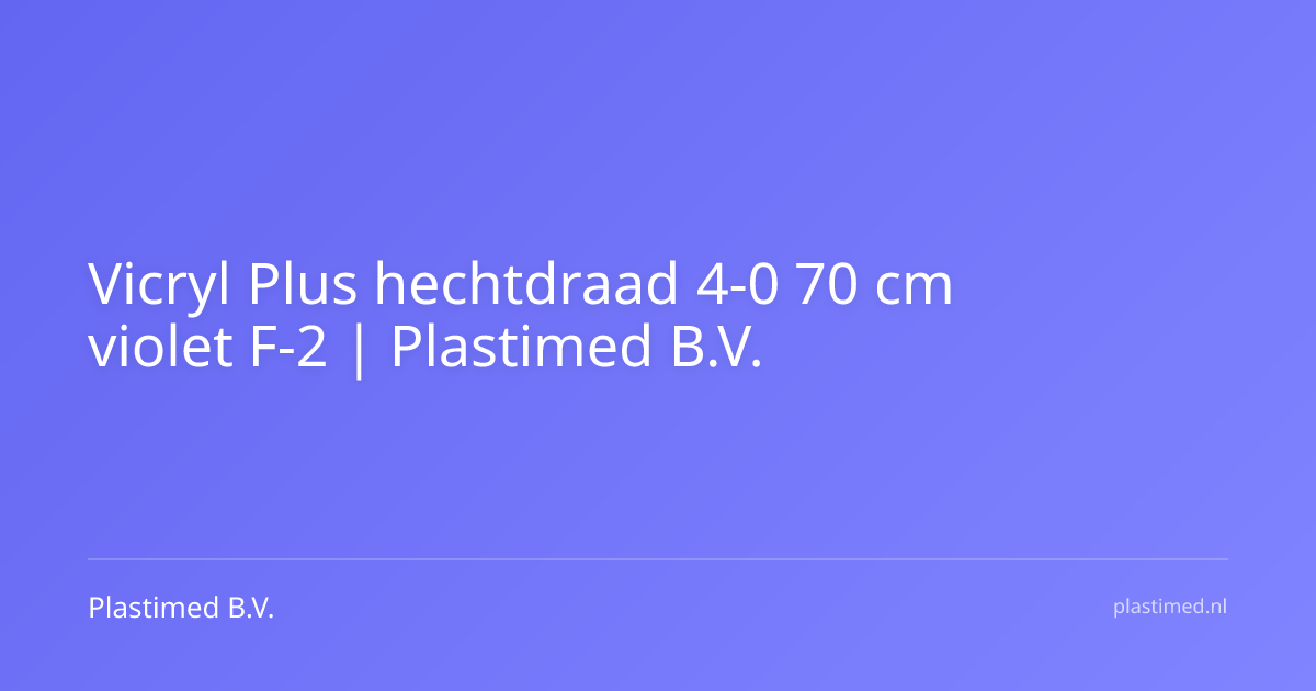 Vicryl Plus hechtdraad 4-0 70 cm violet F-2