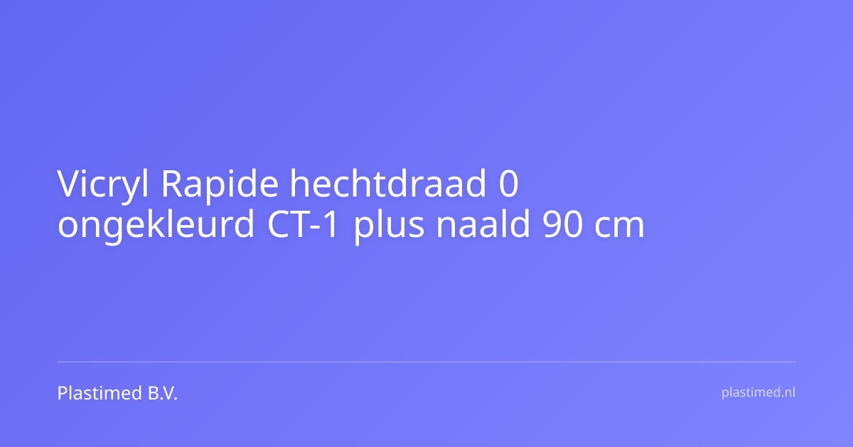 Vicryl Rapide hechtdraad 0 ongekleurd CT-1 plus naald 90 cm