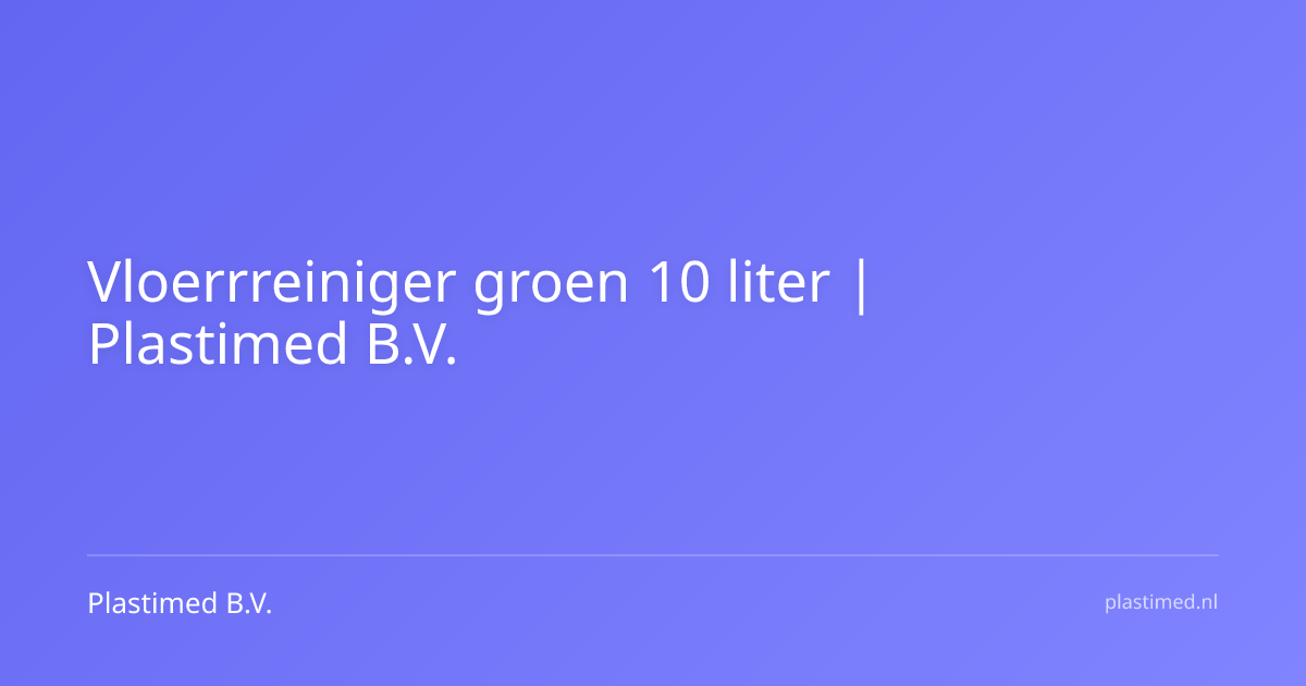 Vloerrreiniger groen 10 liter