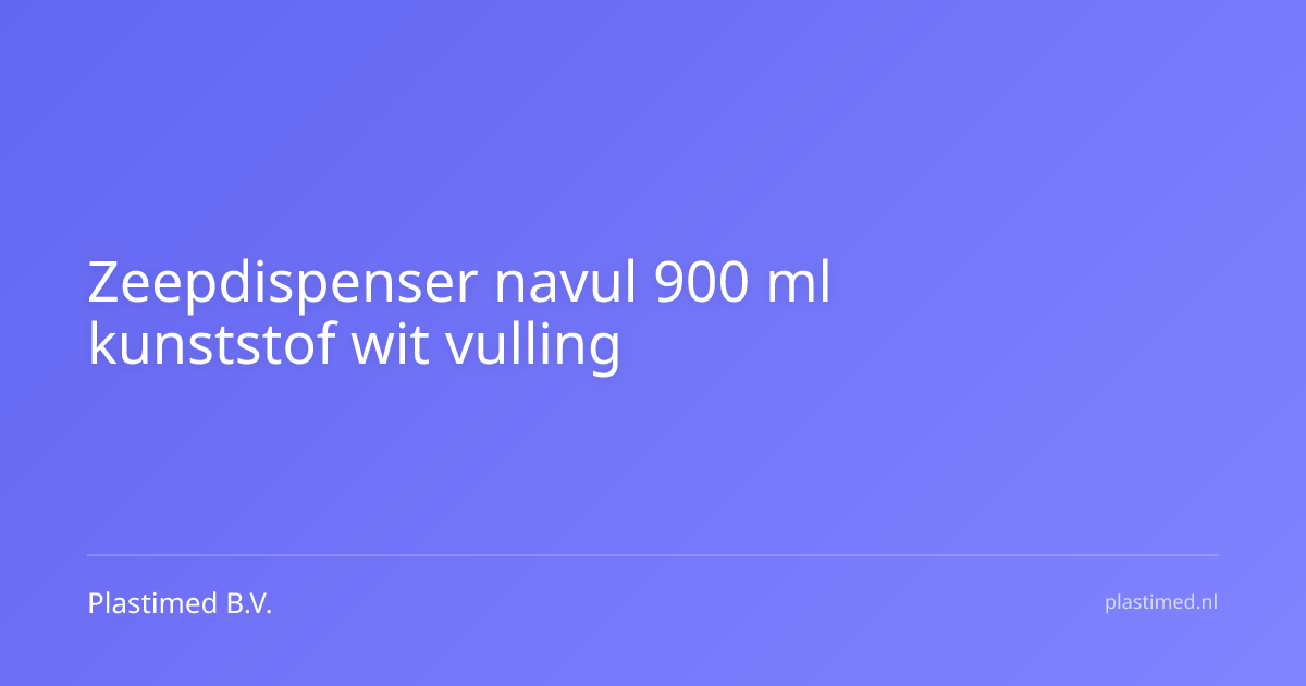 Zeepdispenser navul 900 ml kunststof wit vulling: 606-607-608