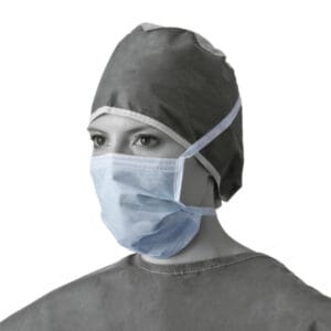 medline gezichtsmasker met elastiek onsteriel lichtblauw ds 50 stuks