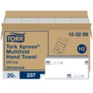 tork xpress multifold handdoek universal 2 laags wit h2 24x21cm