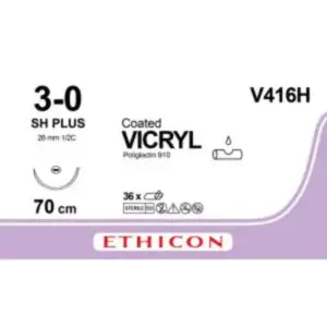 vicryl 3 0 70 cm ongekleurd sh plus
